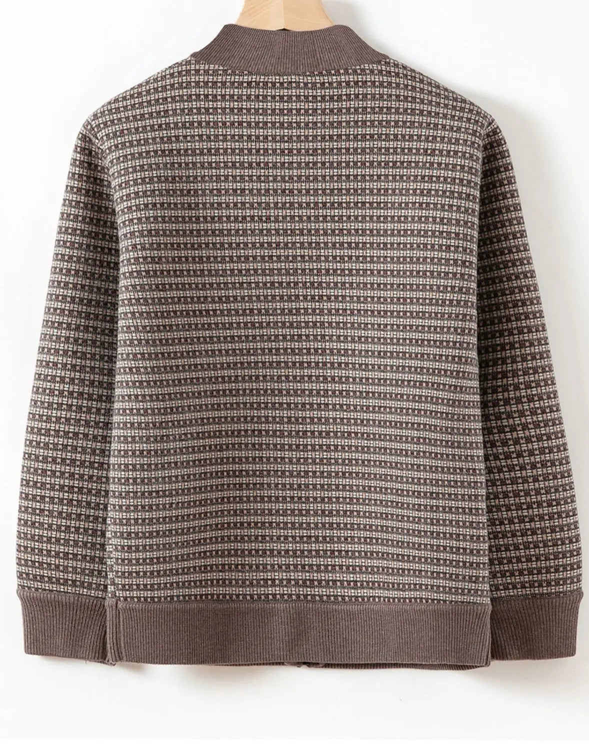 Oma Mantel Mutter Warm Top Samt Reißverschluss Strickjacke