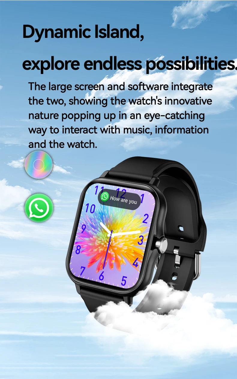 LAXASFIT 2025, neue Smartwatch für Männer und Frauen, Geschenk, voller Touchscreen, Sport-Fitness-Uhr, Bluetooth-Anruf, digitale Smartwatch
