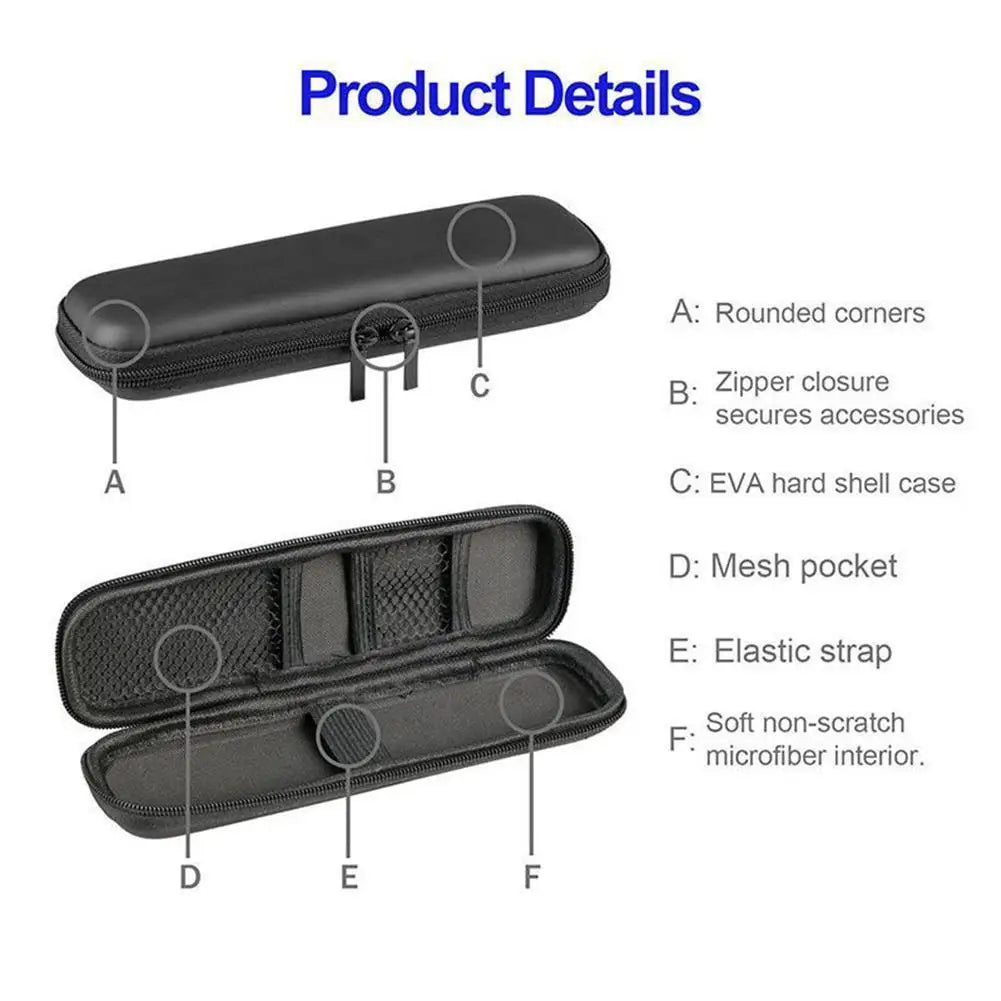 Schwarz EVA Hard Shell Stylus Stift Federmäppchen Halter Kopfhörer Mesh Lagerung Organizer Bleistift Reißverschluss Fall Schulbedarf