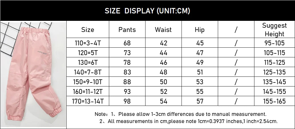 Winter Kinder Daunenhose Herbst Mädchen verdicken Hose Teen Jungen Fleece gepolstert warme winddichte Skihose für 3–14 Jahre Kindergerinnsel