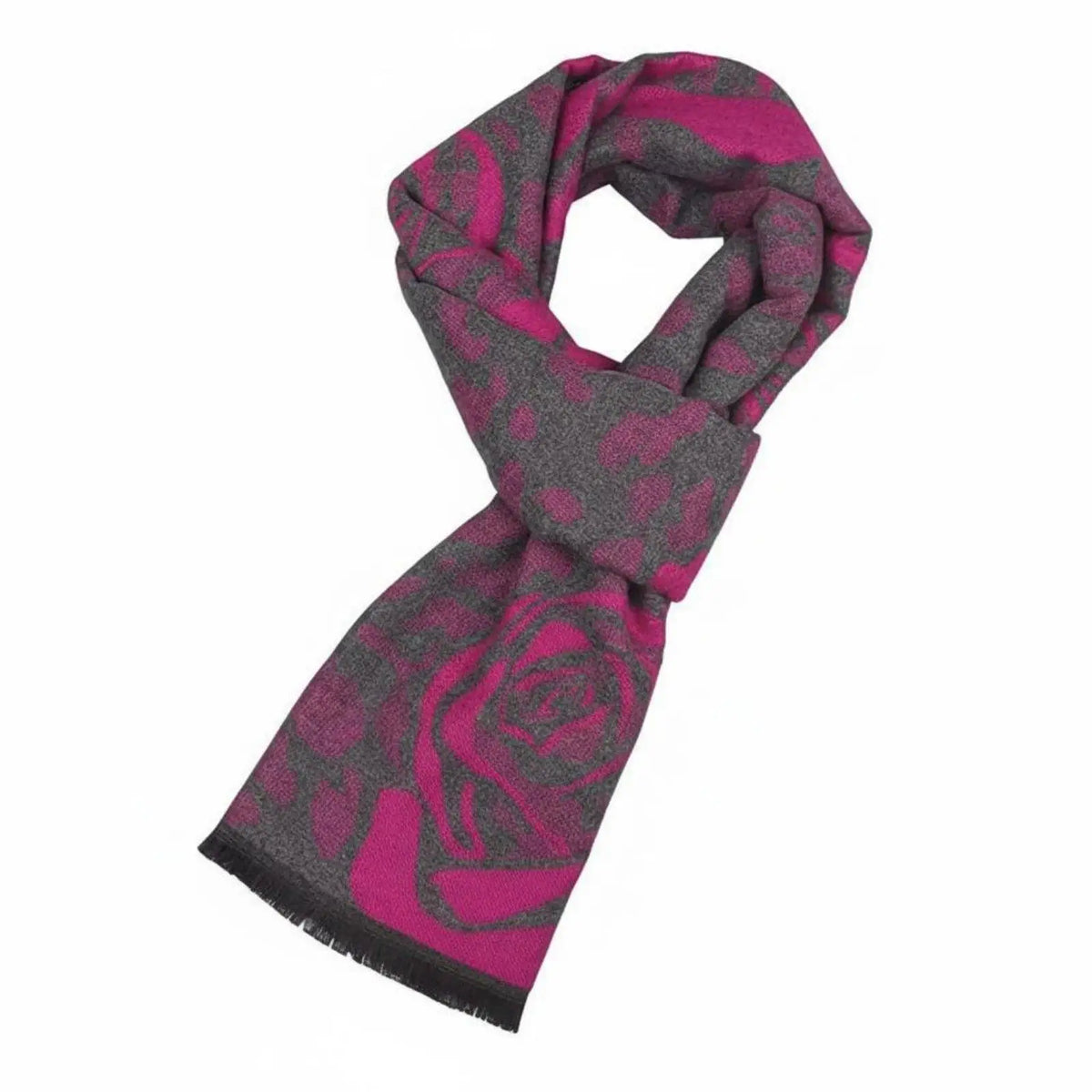 Jacquard-Schal mit Blumenmuster, tolles Geschenk, warmer Damenschal, weicher Touch, Blumenmuster-Wickelschal für Mama, Oma, Herbst, Kälte