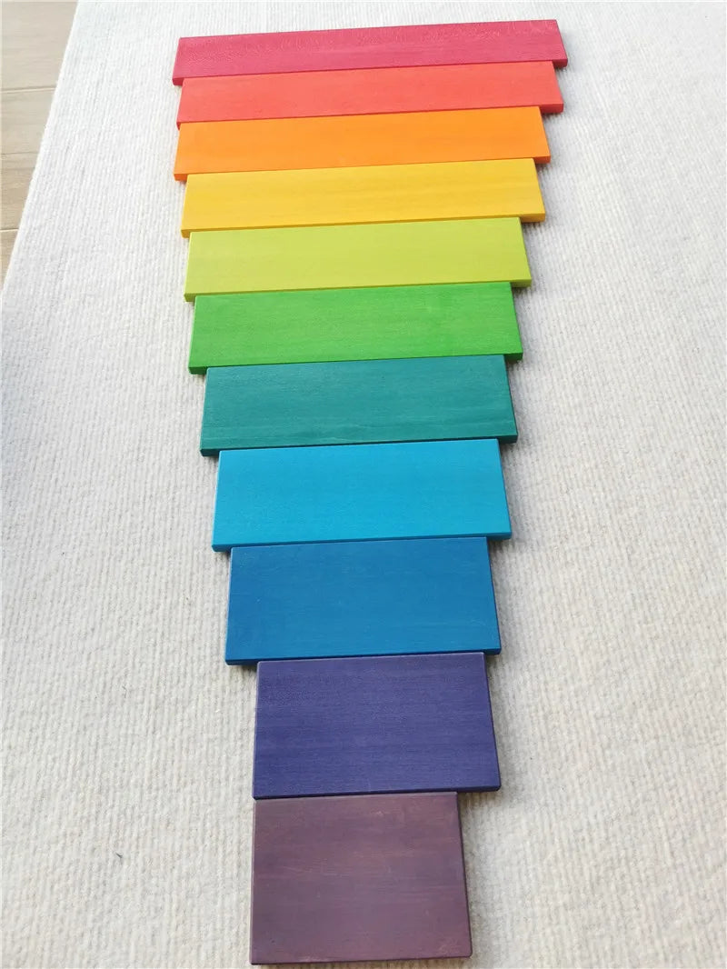 Regenbogen-Holzstapelblöcke