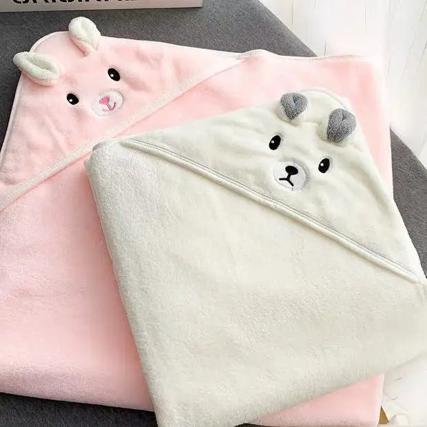 Kleinkind Bademantel Säuglings Bad Handtuch Junge Mädchen Decken Swaddle Mit Kapuze Cartoon Korallen Fleece Handtuch Decke Neugeborenen Kinder Bettwäsche