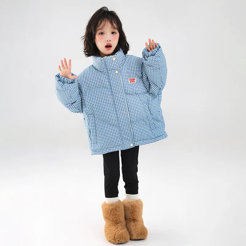Kinder Verdicken Mantel Mädchen Warme Parka Winter Baumwolle Gefütterte Jacken Herbst Kinder Lange-sleeve Oberbekleidung Teen Zipper Tops 5-14Y