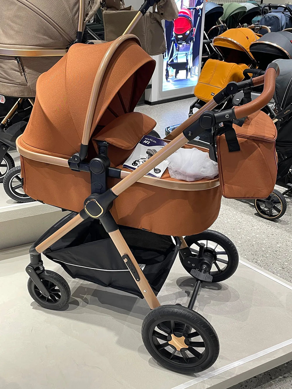 Lazychild Kinderwagen, multifunktionaler Schlafkorb, Kinderwagen zum Sitzen oder Liegen, neuer Kinderwagen mit hoher Landschaft