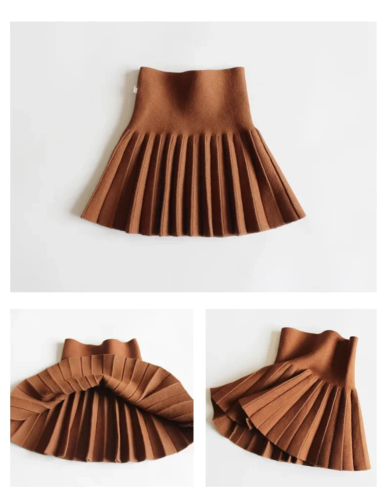 Kids Knit Tutu Pleated Skirt