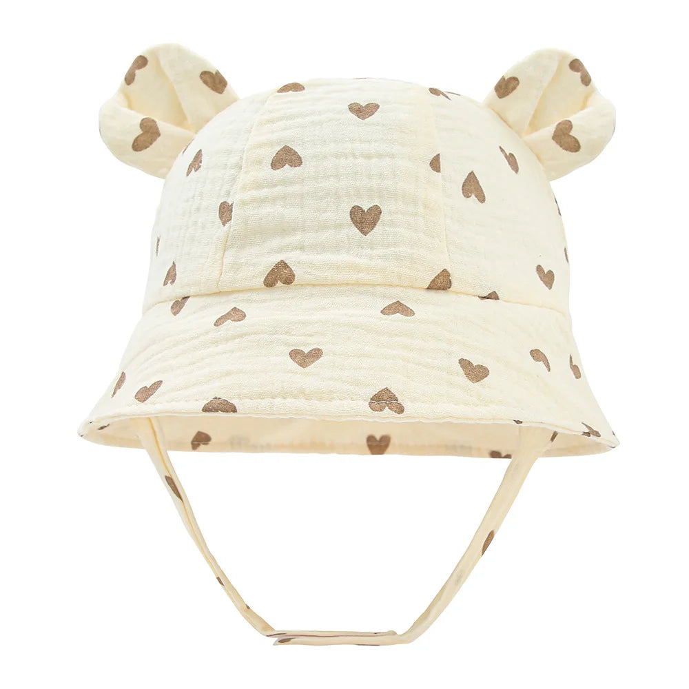 Musselin Baby Sommer Hut Neugeborenen Kappe Baumwolle Baby Sonnenhüte für Mädchen Jungen Säugling Eimer Hut für Kleinkind Zubehör 3-12M
