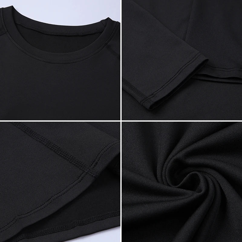 Kompressions-Laufshirt für Herren, schnell trocknend, langärmelig, Sportbekleidung für Herren, Fitness-T-Shirt, Training, Workout, Muskel-Top
