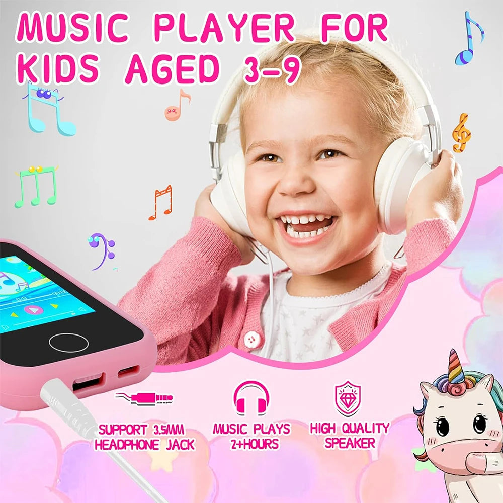 Kinder Smartphone Kamera Spielzeug Touchscreen Einhorn Baby Mobile MP3-Player Digital kamera Lernspiel zeug für Mädchen Jungen Alter 3-8