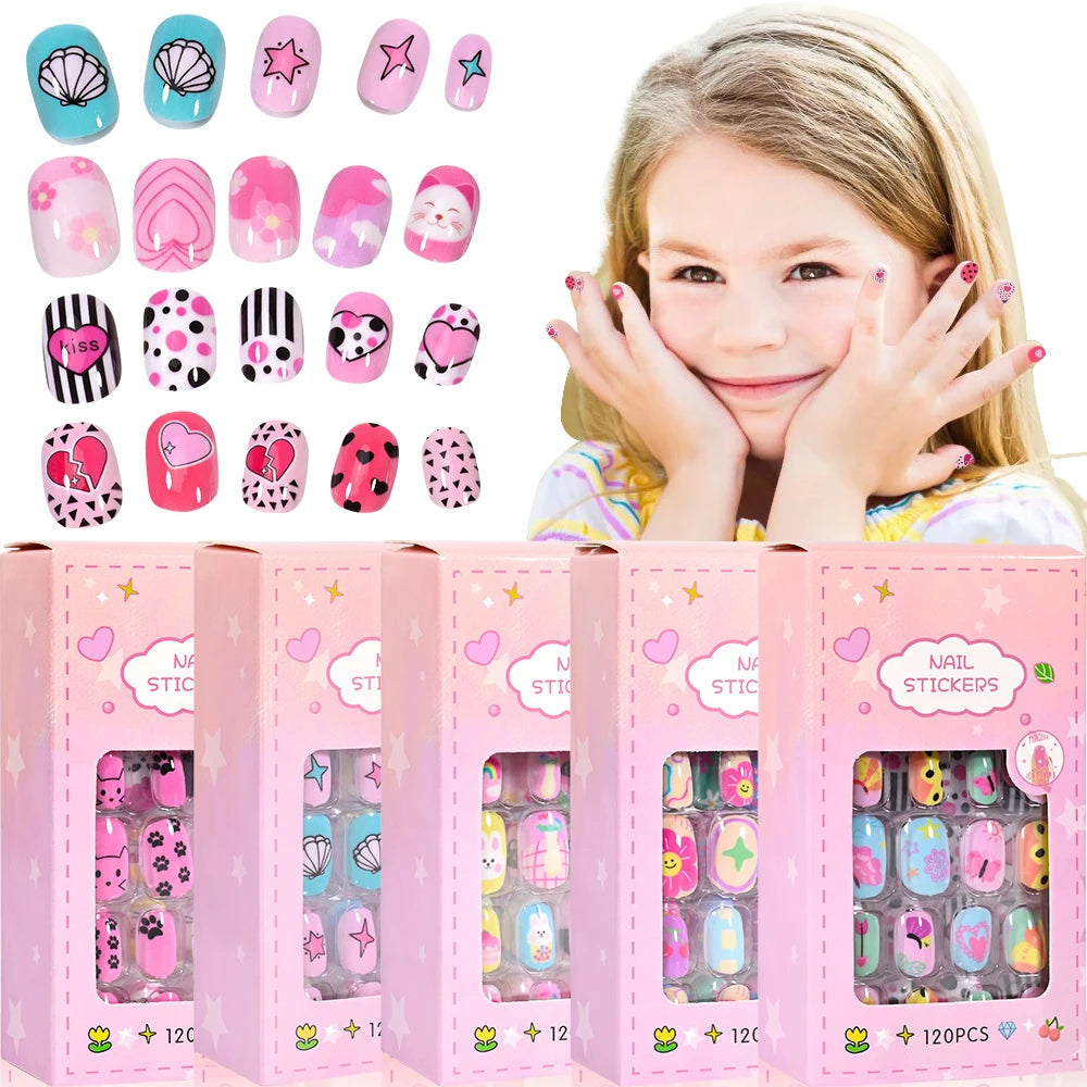 Kids Cartoon Press-On Nails