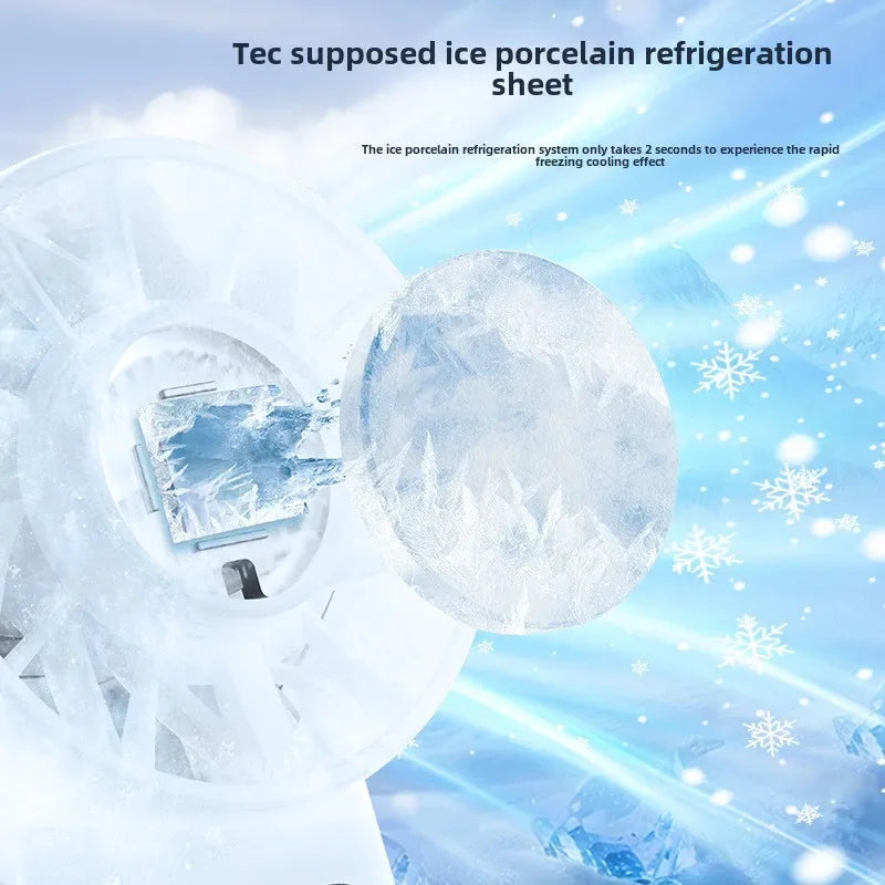 Eiskompressen-Hochgeschwindigkeits-Kühlventilator, tragbare USB-Akku-Ventilatoren, faltbarer Mini-Ventilator für Reisen, Camping, Outdoor
