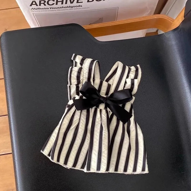 Niedliches Haustier Hund Kleid Punkt Hund Sommerkleid ung Welpen rock Chihuahua Bichon Französisch Bulldogge Kleidung dünnes Mädchen Hund Kostüm Katze Kleider