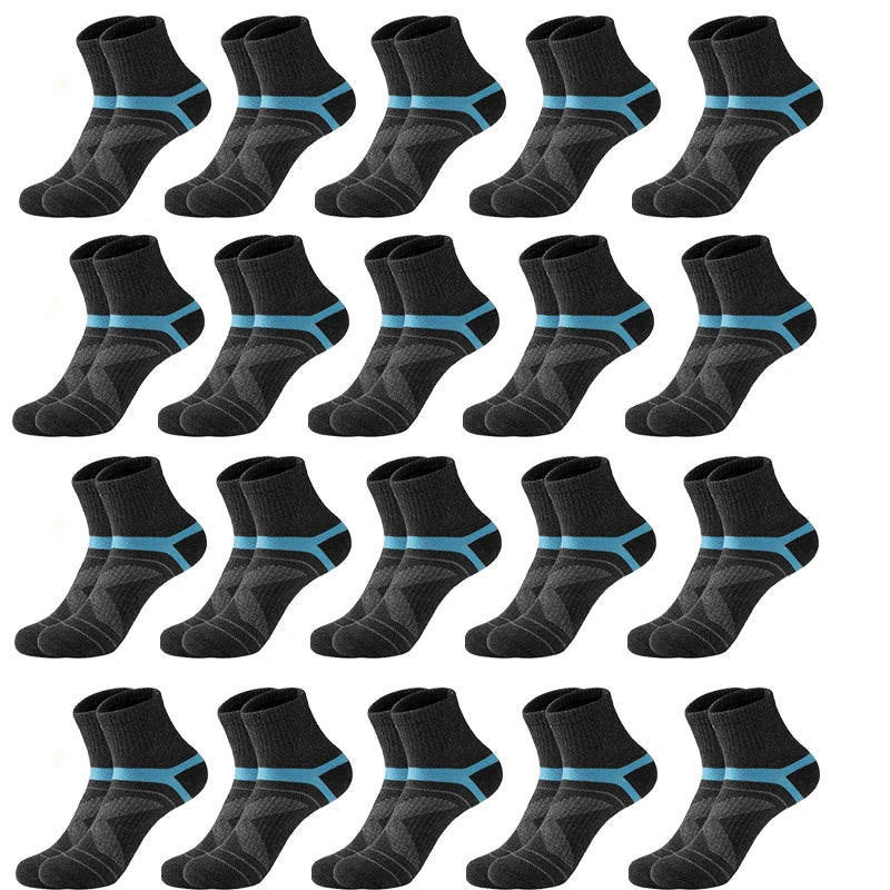 3/5/10/20 Paar Lot Herrensocken Schwarze Sportsocken Casual Run Herbst Winter Hochwertige atmungsaktive Herrensocken