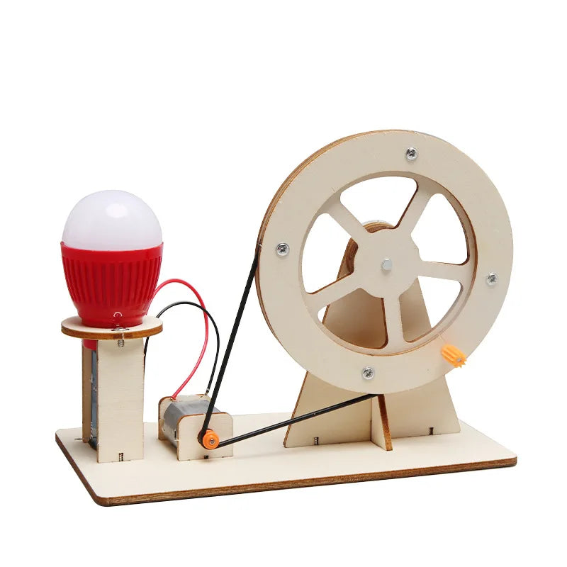 Mini DIY Handkurbel Generator Glühbirne STEM Wissenschaft Experiment Kit & Bildung Modell für Kinder Geschenk Spielzeug Lernprojekt