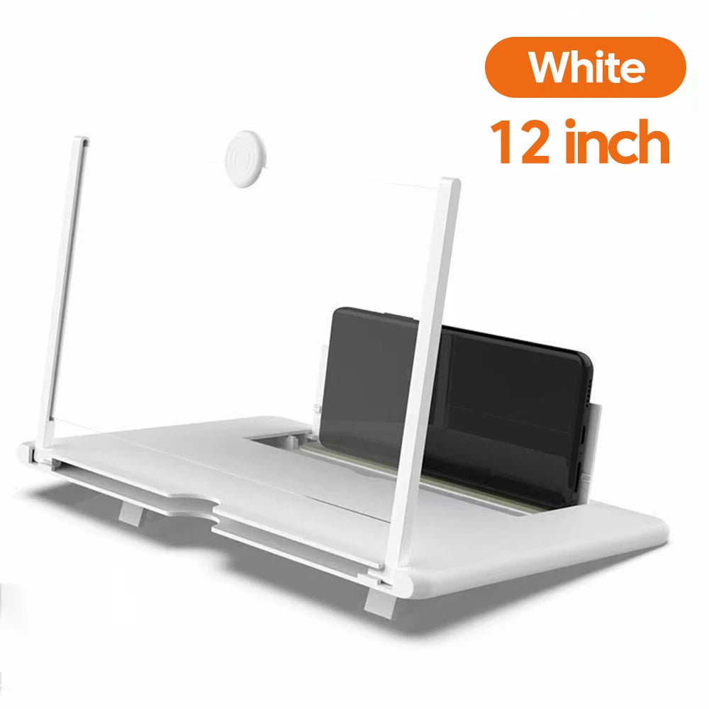 12/10 inch Phone Screen Magnifier Phone Holder Mobile Phone HD Portable Phone Screen Video Magnifier Stand Bracket