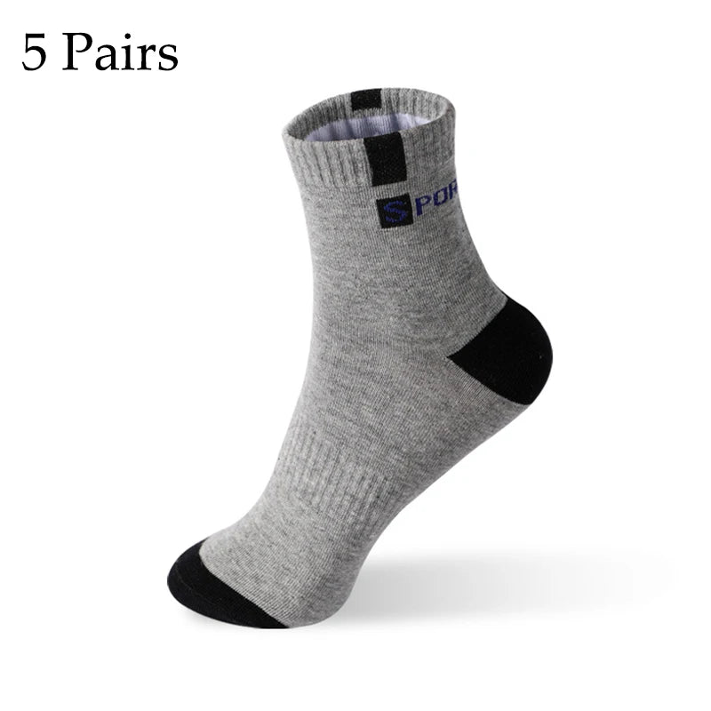 5 Paar Größe 37–43 Herren Bambusfaser Herbst Winter Herren Socken Atmungsaktive Baumwolle Sportsocke Atmungsaktive Deodorant Business Socken