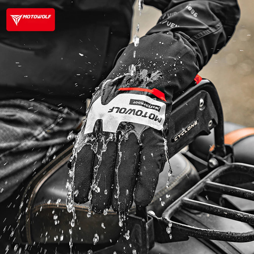 Herbst Winter Motorrad Reiten Handschuhe Wasserdichte Regenschutz Winddicht Warme Motorradfahrer Racing Fahrer Zubehör Männer Frauen