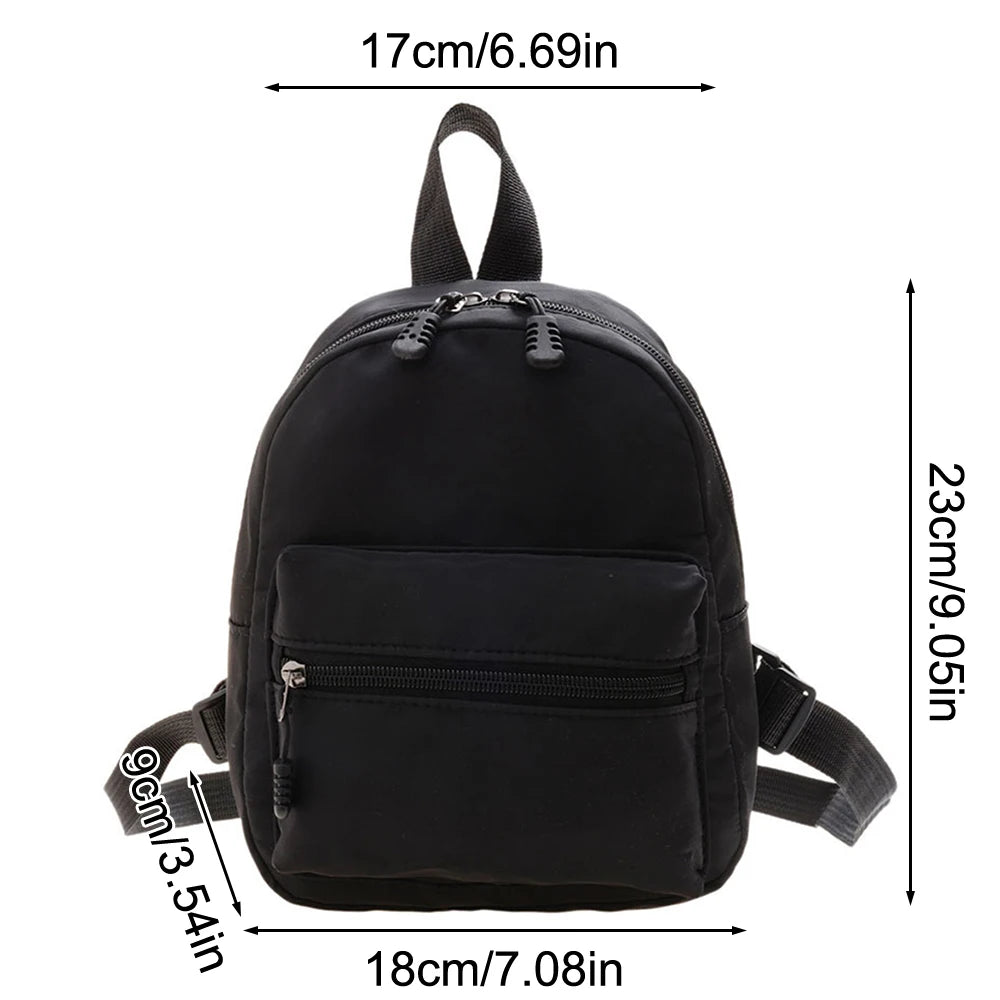 Mini Damen Rucksäcke Trend Nylon Weibliche Tasche Kleine Schultaschen Weißer Rucksack Für Teenager Mädchen Mode Lässig Rucksack