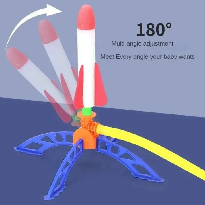 Kinder im Freien Rakete Fuß pumpe im Freien Luft pressen hoch fliegende Rakete Anzug springt luft betriebene Raketenwerfer Spiel Kinder Spielzeug Geschenke