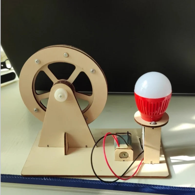 Mini DIY Handkurbel Generator Glühbirne STEM Wissenschaft Experiment Kit & Bildung Modell für Kinder Geschenk Spielzeug Lernprojekt
