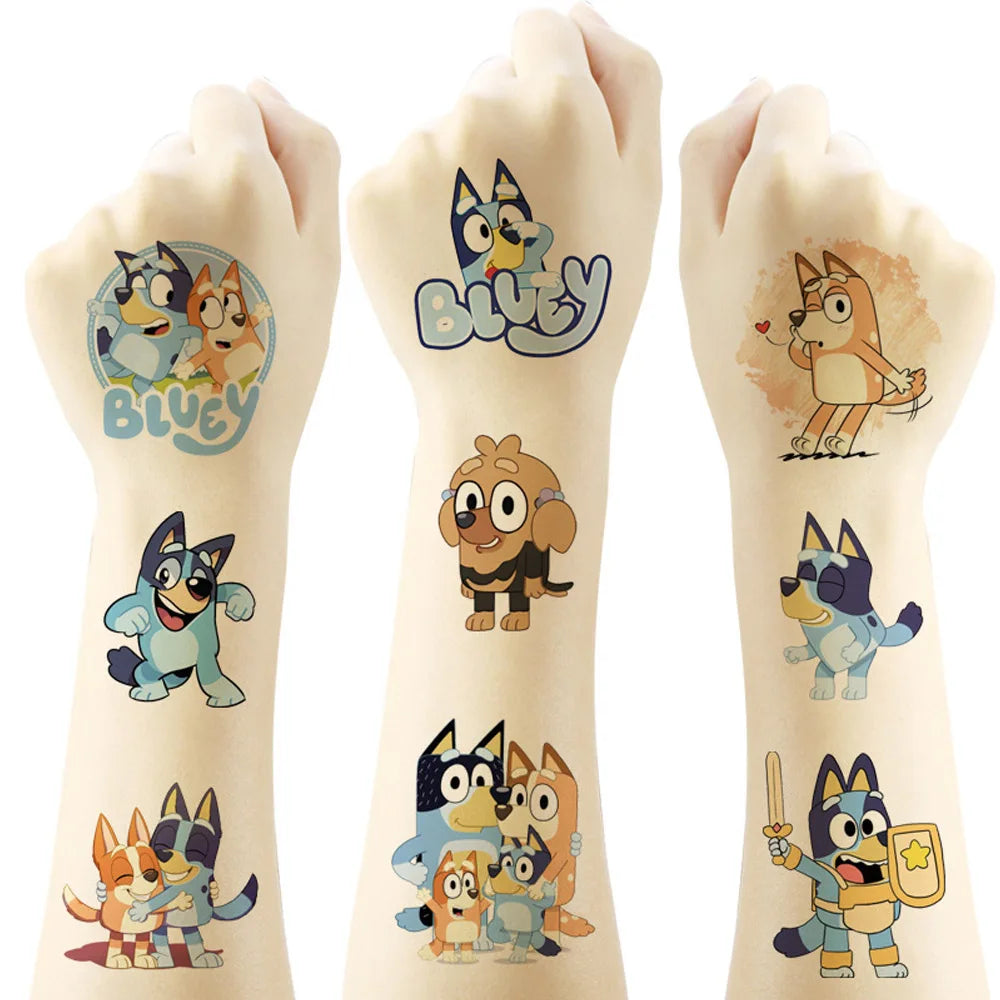 Bluey & Bingo Temporäre Tattoo-Aufkleber