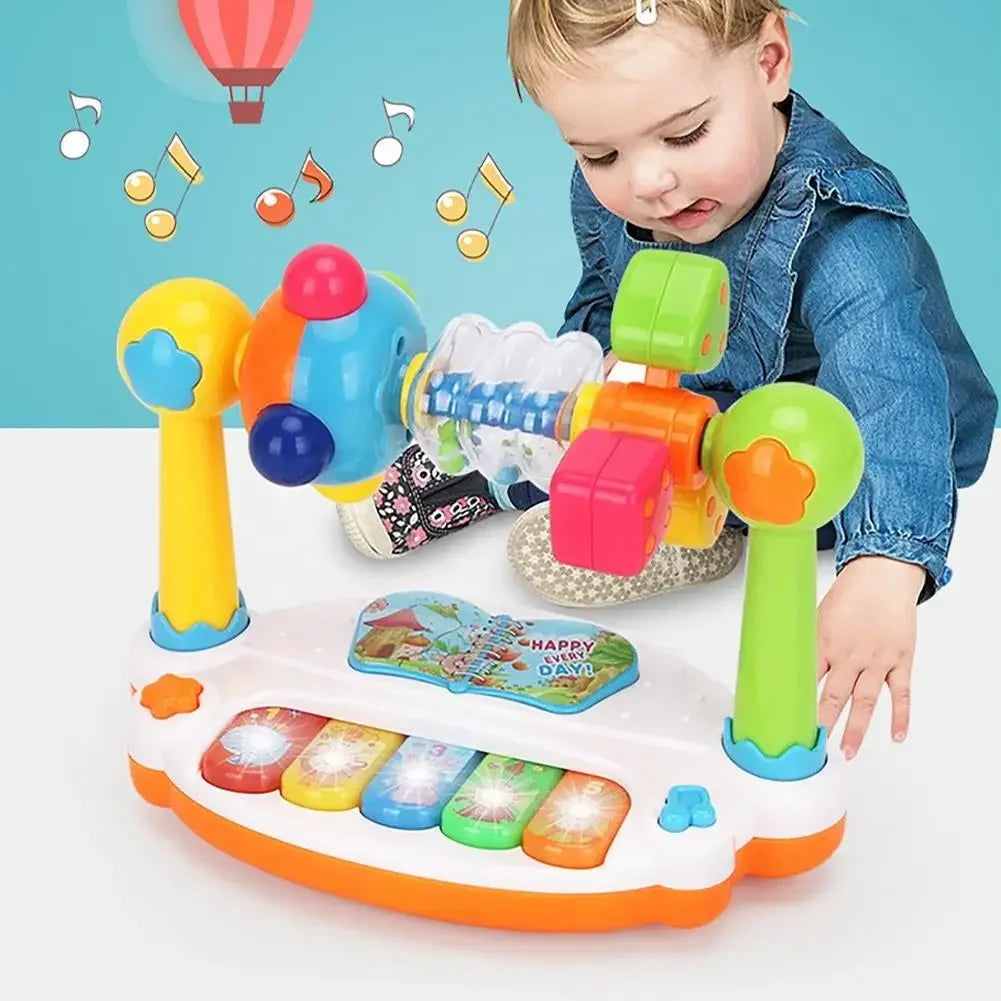 Kinder Rotierende Musik Klavier Tastatur mit Licht Sound Baby Klavier Spielzeug Musik Spielzeug für Kleinkinder Frühe Pädagogische Musik Spielzeug Geschenke