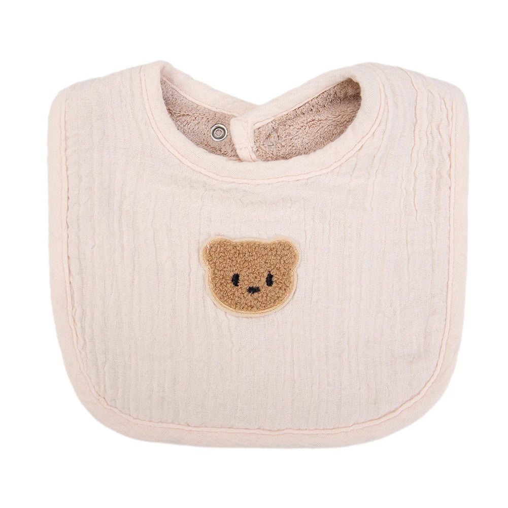 Nette Bär Musselin Baumwolle Baby Lätzchen Speichel Handtuch U-Absorbierende Taschen Koreanische Kinder Kinder Jungen Mädchen Bandanas Fütterung Rülpsen kleidung