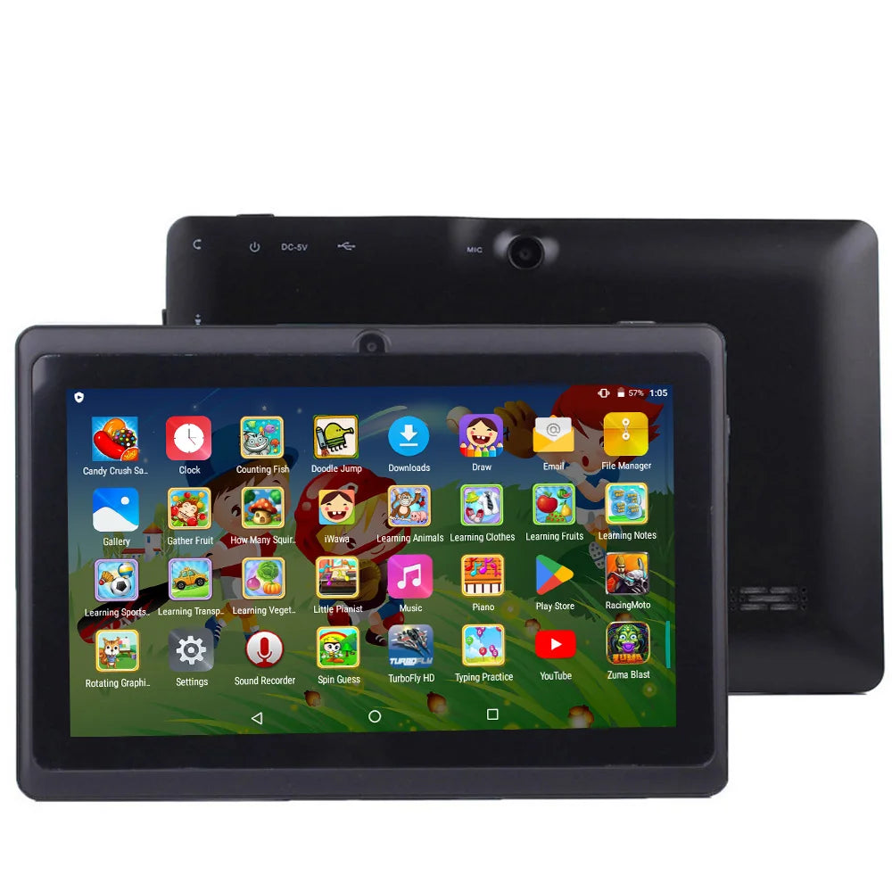 Neues 7-Zoll-Kinder-Tablet Android 13, 4GB RAM 64GB ROM, 1TB Erweiterbar, WLAN, Bluetooth, 4000mAh Akku, Software mit Schutzhülle
