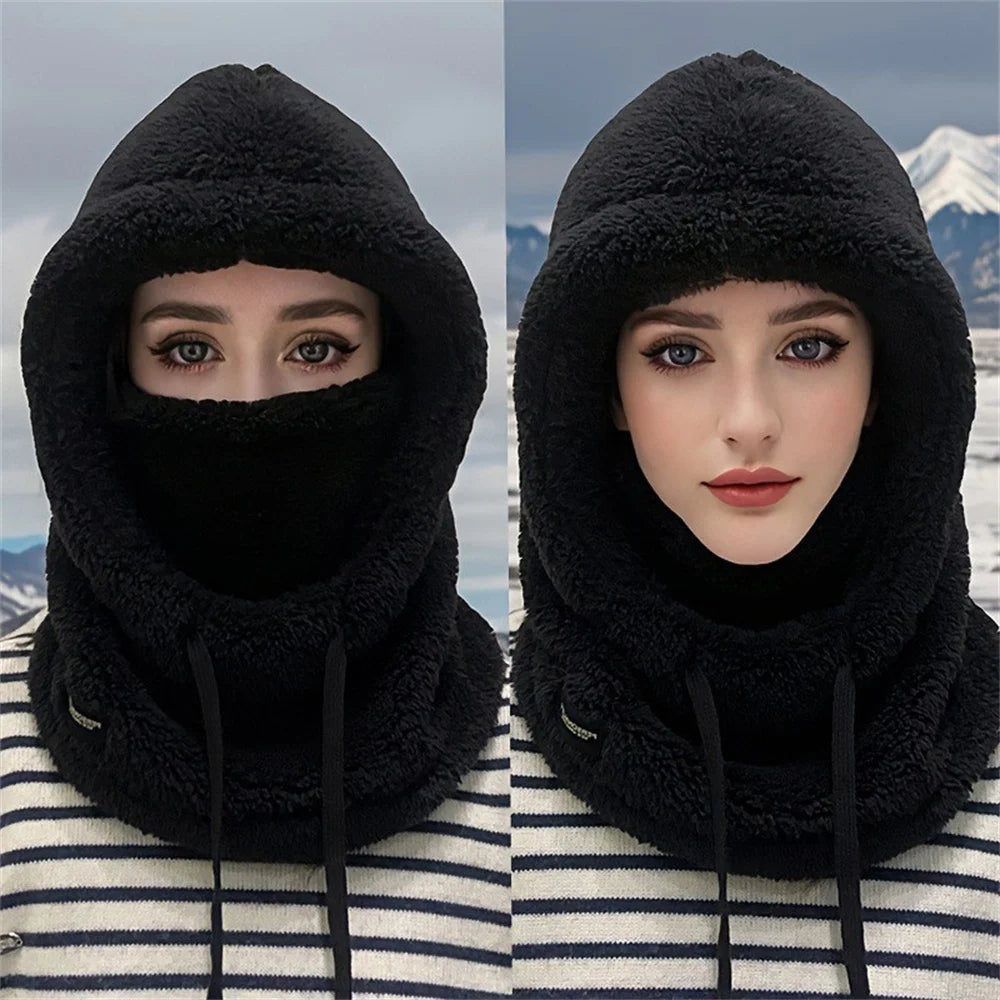 Winter warme thermische winddichte Sturmhaube Ski Kapuze Motorrad Gesichtsbedeckung Polar Fleece verstellbare Radfahren Halsbedeckung Vollgesichtsmaske