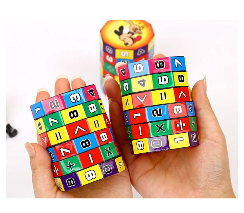 Montessori Magischer Zylinder Mathematik Zahlen Würfel Arithmetik Spielzeug Kinder Mathematik Zählen Spiel Puzzle für Kinder Bildung Lernen