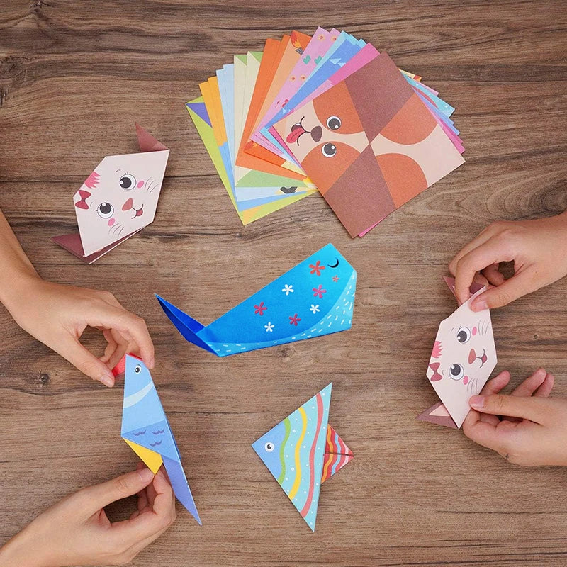 Origami-Set, 30/96 Blatt, Origami-Papier, Bastelführungsbuch, DIY-Kunsthandwerksprojekte, Zubehör für Anfänger, Kinder, Kinder, Jungen und Mädchen