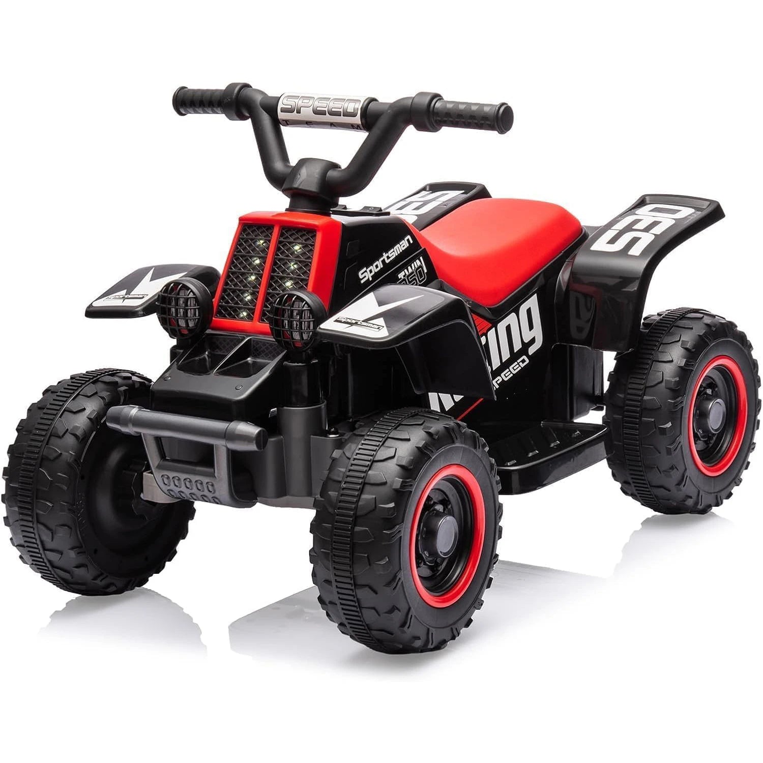 Elektrisches Quad für Kinder, 6-V-Aufsitzwagen mit LED-Leuchten und Musik, Hupe, Ein-Knopf-Start, 1,8 km/h, Mini-ATV ab 3 Jahren
