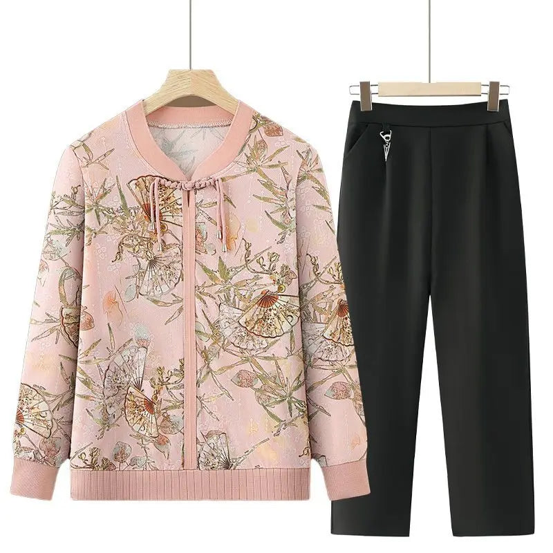 Neuer chinesischer Stil: Elegante Damen-Strickoberteile aus Eisseide für Frühling/Sommer – Ideal für ältere Frauen und Omas