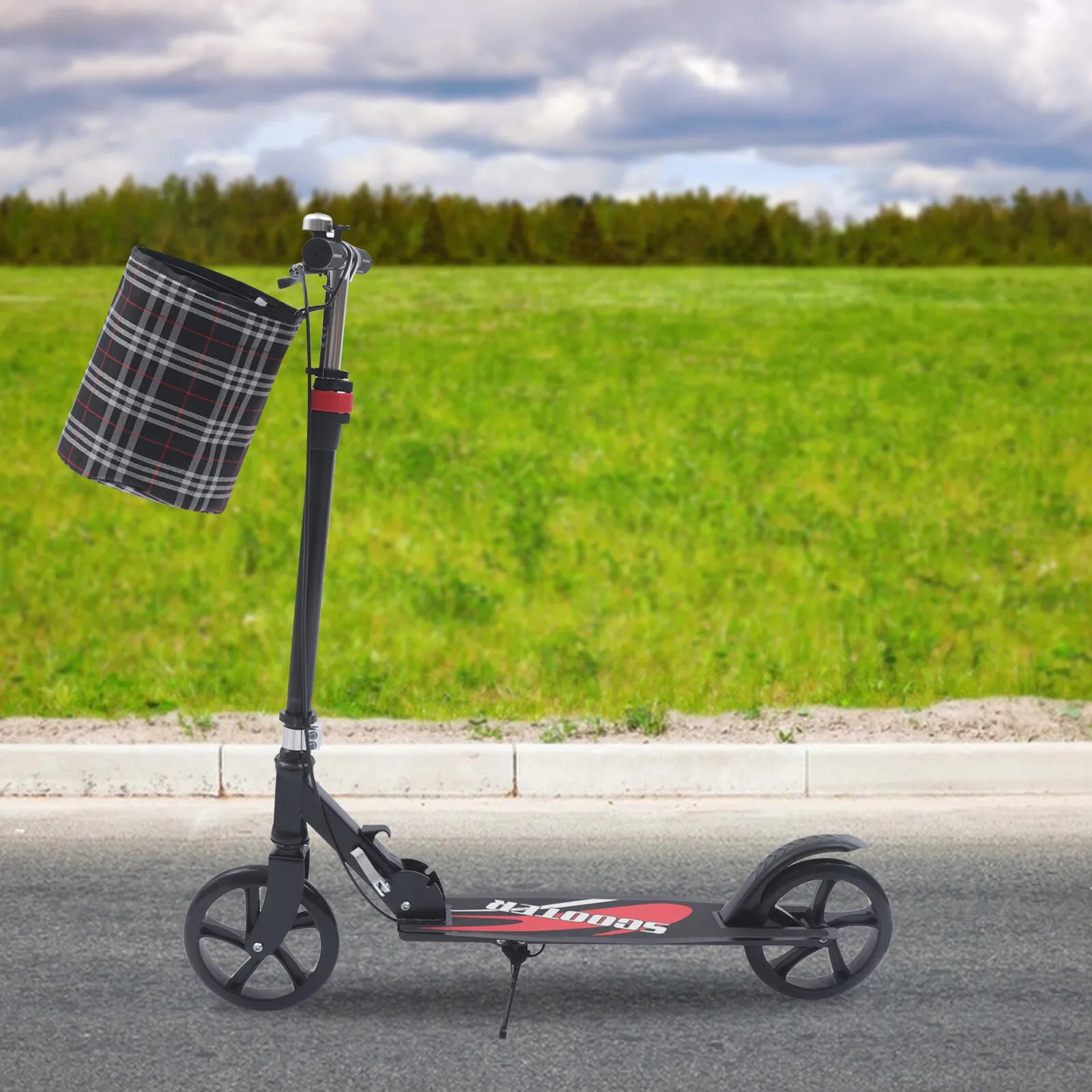 2-Rad-Scooter für Erwachsene und Kinder – faltbar mit 330 Pfund Kapazität PU-Rädern und Doppelbremsen-Tretroller für Pendeln und Freizeit