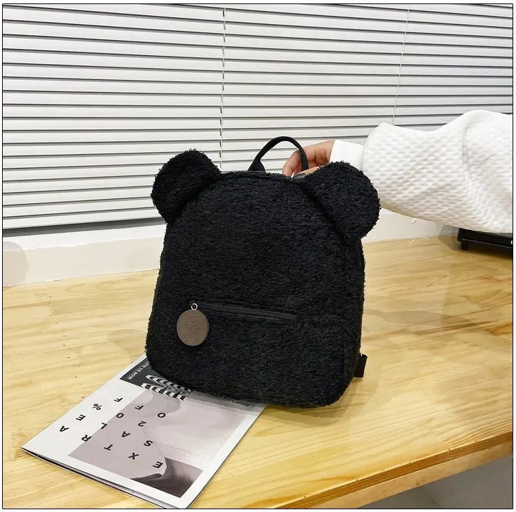Kids Cute Bear Plush Backpack