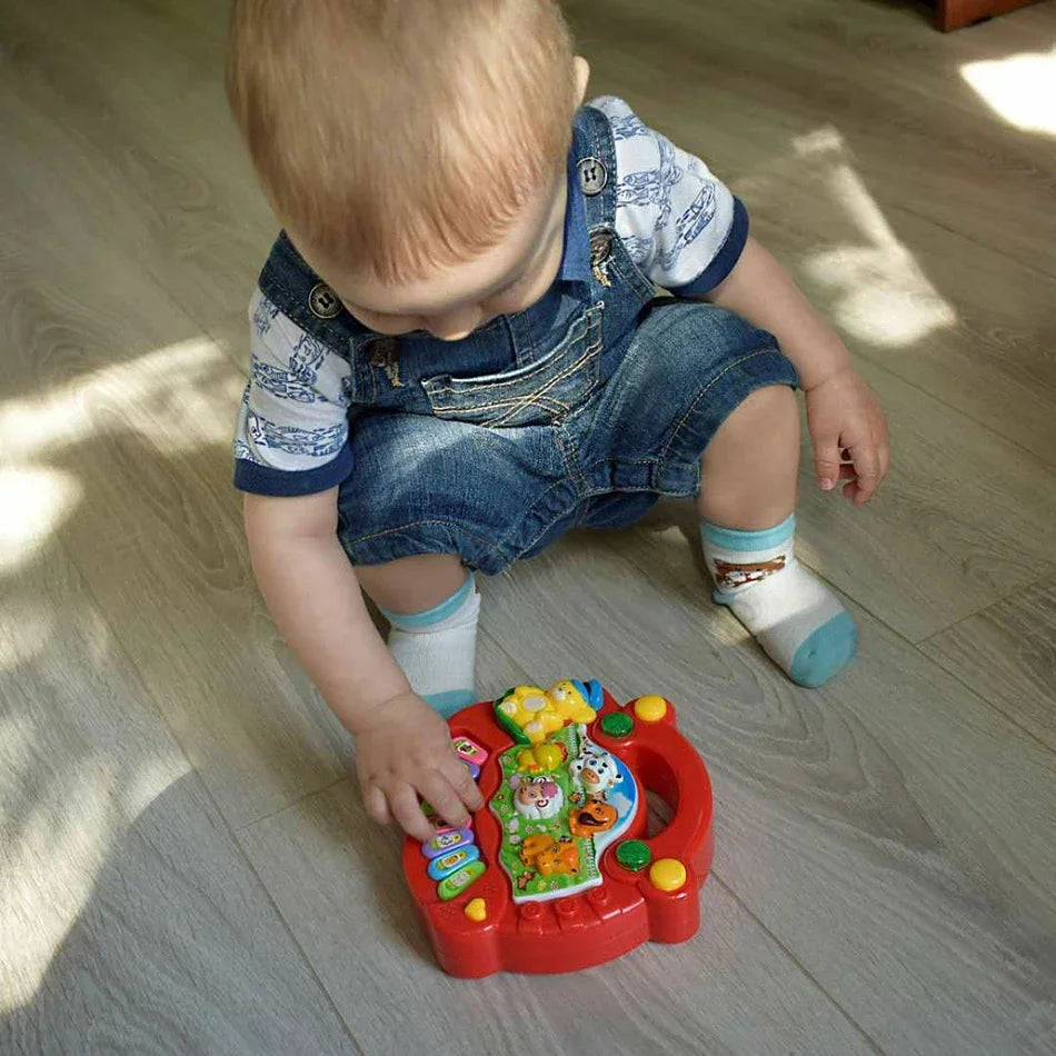 Kinder Cartoon Klavier Tastatur Spiel mit Tier Sounds Blinklicht Musik Baby Instrument Musik Spielzeug Pädagogisches Spielzeug Kinder Geschenke
