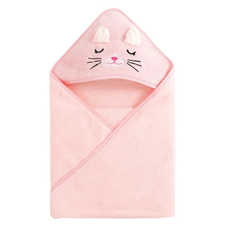 Kleinkind Bademantel Säuglings Bad Handtuch Junge Mädchen Decken Swaddle Mit Kapuze Cartoon Korallen Fleece Handtuch Decke Neugeborenen Kinder Bettwäsche