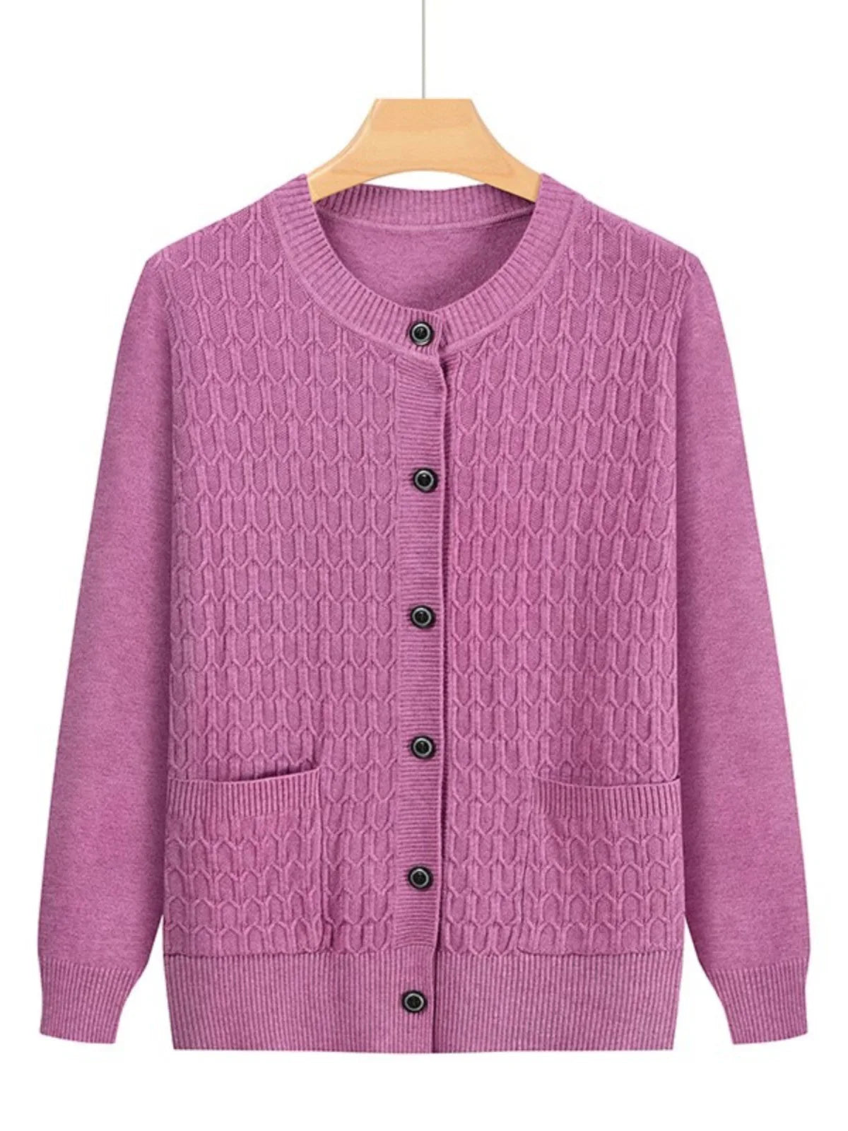 Mode Oma Gestrickte Strickjacke Herbst Winter Neue frauen Pullover Top Mittleren Alters Mutter Strickwaren Mantelatorioди Ljamentos자