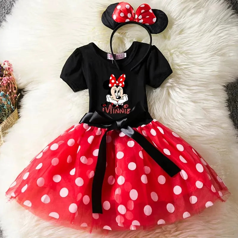 Mickey Minnie Mouse Baby Mädchen Cosplay Kostüm Kinder Fancy Polka Dot Kleid Prinzessin Kleid Kinder Geburtstag Party Kleidung Geschenk
