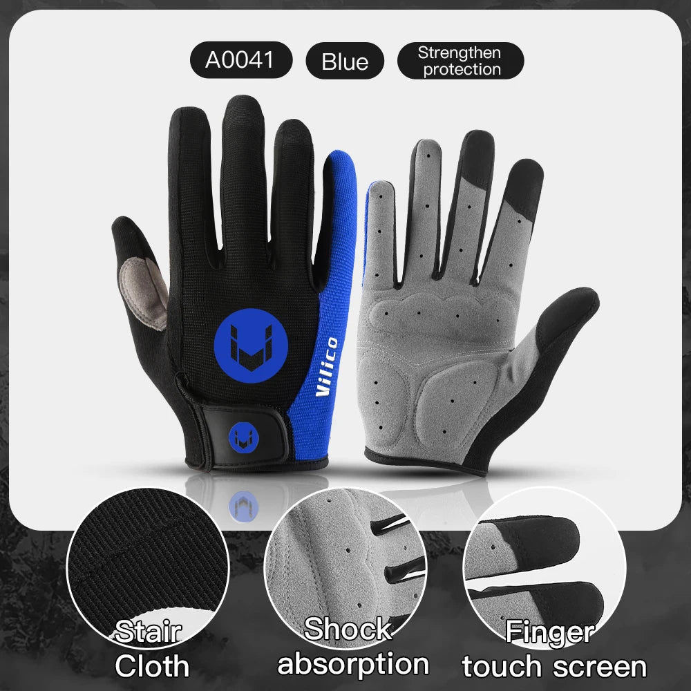 Herbst Winter MTB Radfahren Lange Finger Handschuhe Nicht-Rutsch Verschleiß Shock Proof Atmungsaktive Touchscreen Fahrrad Motorrad Handschuhe Männer