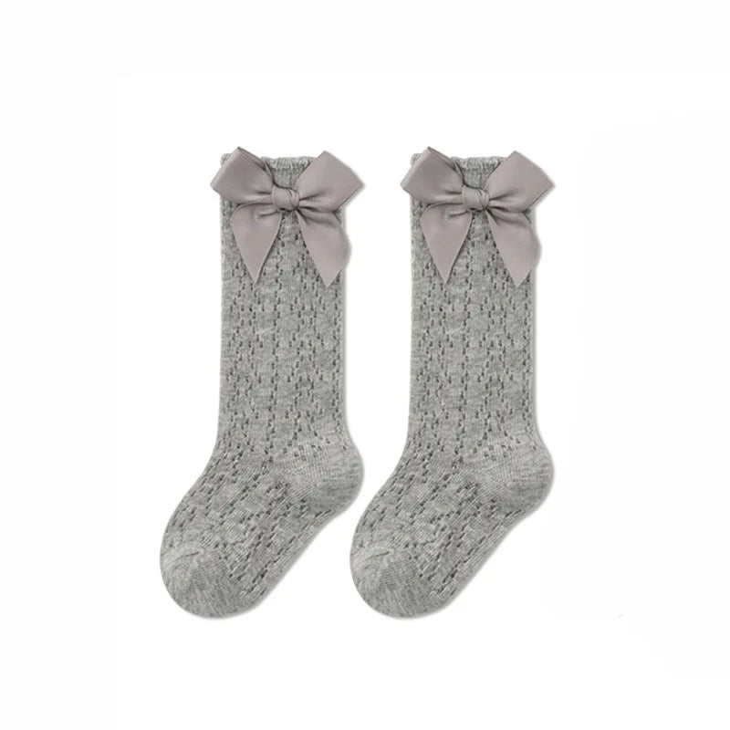 Baby Mädchen Prinzessin gestrickte Netz socken Sommer weiche Kleinkind Mädchen Knies trümpfe Baumwolle Kleinkind Neugeborene Mädchen lange Röhren strümpfe