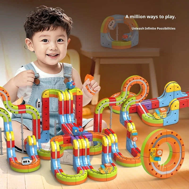 Magnetische Kugel Zug Set Für Kinder Mit Elektrische Lokomotive Diy Track Bausteine Stem Pädagogisches Bau Spielzeug Geburtstag