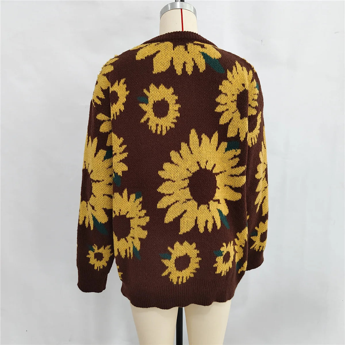 Damen Herbst Pullover Damen Mode Rundhalspullover mit Blumendruck, vielseitig einsetzbar für Herbst und Winter Herbst Pullover Damen