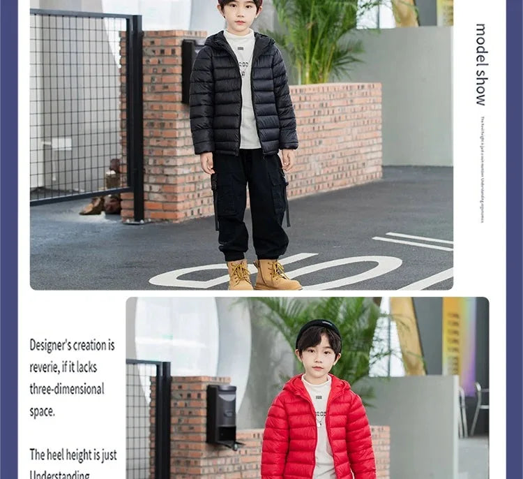 Herbst Winter Teen Jungen Mädchen wärmen Daunen jacke Kinder Baumwolle Oberbekleidung neue Mode Kapuze Reiß verschluss Mäntel 3-12 Jahre Kinder kleidung