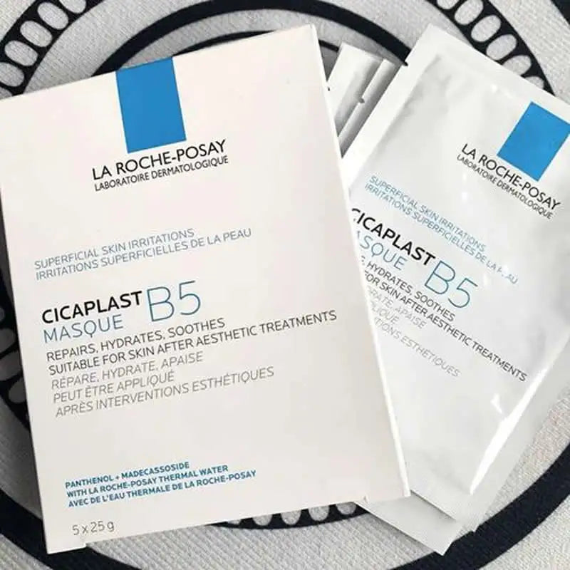 La Roche-Posay Cicaplast B5 Multi-Action Repair Mask Intensiv feuchtigkeitsspendende, beruhigende Barriere-Reparaturmaske für empfindliche Haut nach der Behandlung.