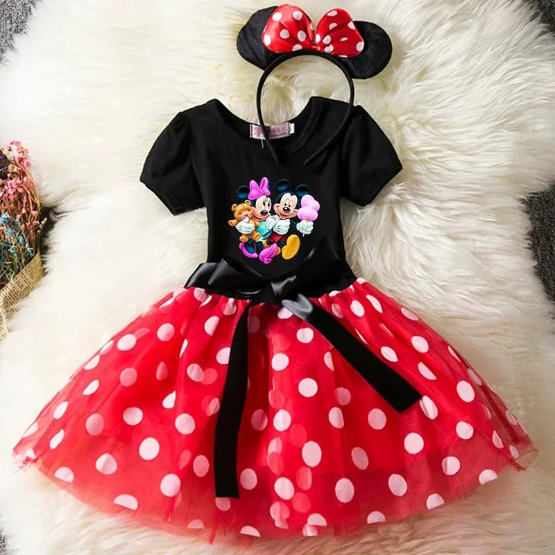 Mickey Minnie Mouse Baby Mädchen Cosplay Kostüm Kinder Fancy Polka Dot Kleid Prinzessin Kleid Kinder Geburtstag Party Kleidung Geschenk