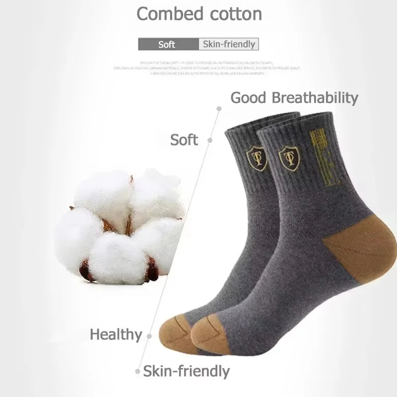10pairs Atmungsaktive Baumwolle Sport Strümpfe Männer Bambus Faser Herbst und Winter Männer Socken Schweiß Absorption Deodorant Business Sox