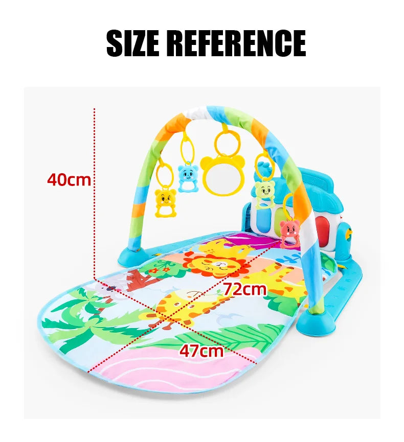 Baby Fitness Stand Music Play Gym Activity Toy Newborn Piano Crawling Blanket Pedal Play Pad Early Education 0-36 Months Gifts