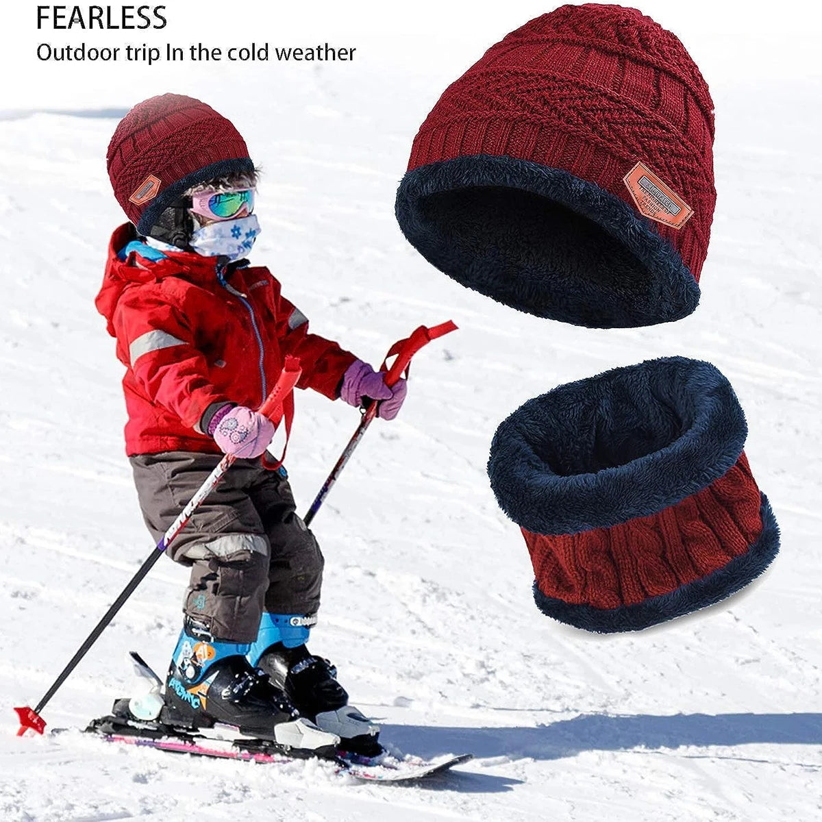 5-14 jahre Kinder Warme Gestrickte Hut Schal Set Kinder Herbst Winter Hut Weiche Gestrickte Kappe Motorhaube Infant Kinder hut Für Jungen Mädchen
