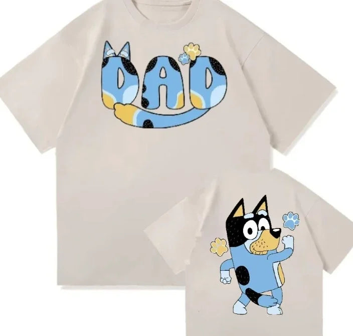 Bluey & Bingo Oversized Baumwoll-T-Shirt für Kinder